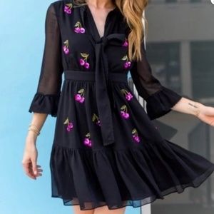 Kate Spade Cherry Chiffon Dress